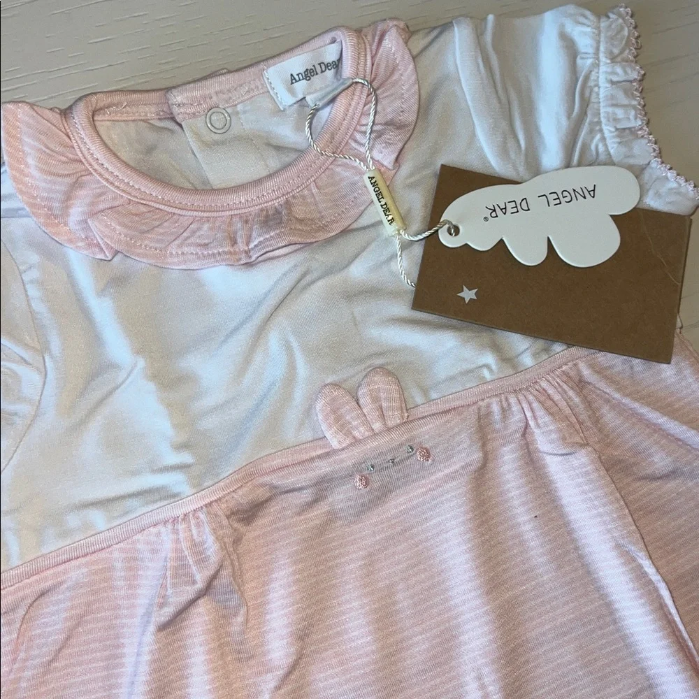 Angel Dear Tiny Bunny Easter Bubble Romper 6-12 12-18 months